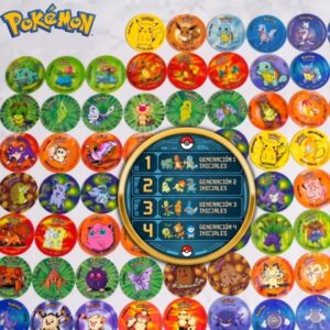 tazos-de-diferentes-generaciones-videojuego-pokemon
